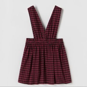 Zara Kids Red and Black Checkered Dress